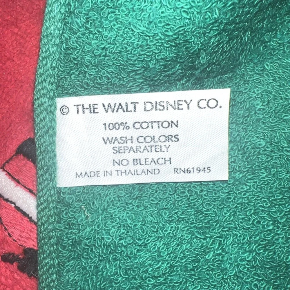 Lot‎ Of 6 Mickey Minnie Mouse Christmas Embroidered Vintage Fingertip Towels